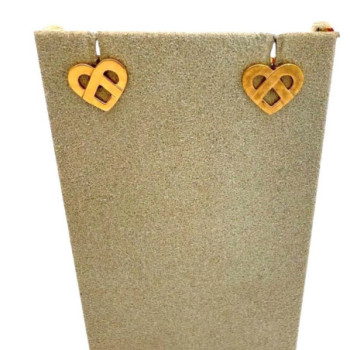 Boucles D'Oreilles Poiray Cœur Entrelacé Or Rose 18ct 2.07GR