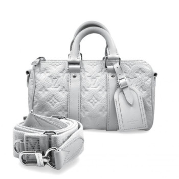 SAC A MAIN LOUIS VUITTON KEEPALL 25 GRIS MINERAL