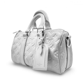 SAC A MAIN LOUIS VUITTON KEEPALL 25 GRIS MINERAL