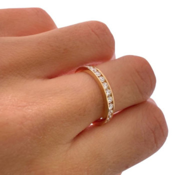 BAGUE OR JAUNE 18CT & DIAMANTS 2.27GR T53