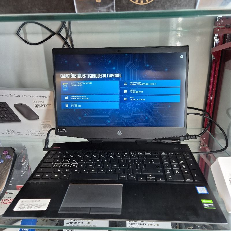 OMEN 15-DH0700NZ I7 9EME GEN 500GO 16GO GTX1660TI