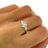 BAGUE OR BLANC 18CT & DIAMANT T54 / 2.93GR