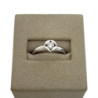 BAGUE OR BLANC 18CT & DIAMANT T54 / 2.93GR