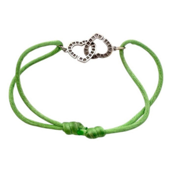 Bracelet Dinh Van Double Coeurs R12 Or Blanc 18ct & 2.26gr