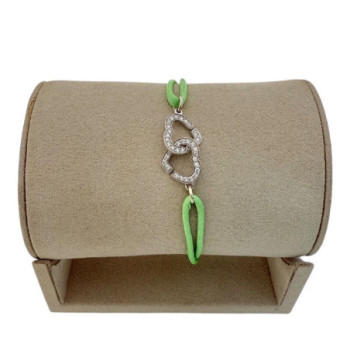 Bracelet Dinh Van Double Coeurs R12 Or Blanc 18ct & 2.26gr