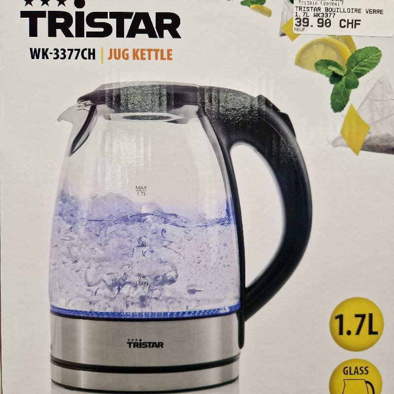 TRISTAR BOUILLOIRE VERRE 1.7L WK3377