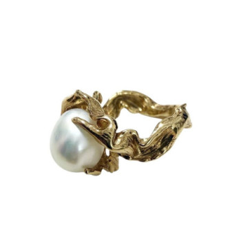 BAGUE GILBERT ALBERT OR JAUNE 750 T.47 8.56GR