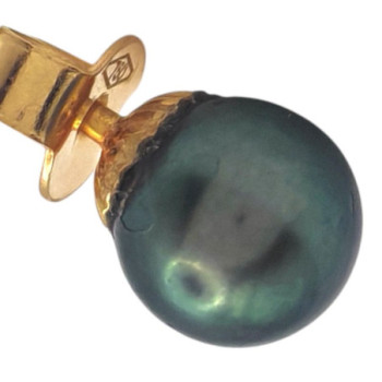 BOUCLE OREILLE OR 18CT + PERLE 1.25GR