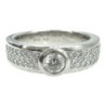 BAGUE EN OR BLANC 18CTS 8.10GRS 0.75CTS AVEC CERTIFICAT