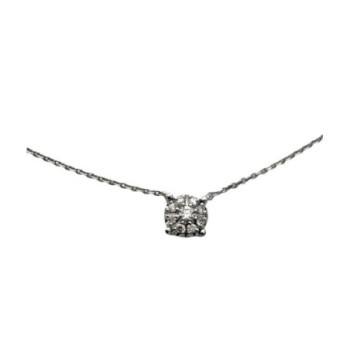 COLLIER OR BLANC 18CT ET DIMANANTS 2.32GR / 45CM