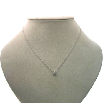 COLLIER OR BLANC 18CT ET DIMANANTS 2.32GR / 45CM