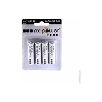 Pile Alcaline Blister X4 Nx-Power Tech LR6 - AA 1.5V 3.4Ah