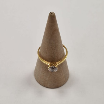 BAGUE OR 800 1.55 GRS ZIRCONS T52