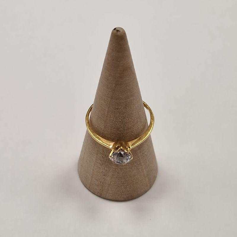 BAGUE OR 800 1.55 GRS ZIRCONS T52