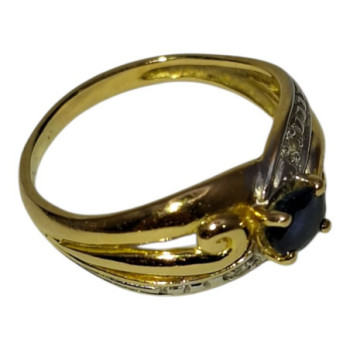 BAGUE OR 18CT +DIAMS 2.44GRS T48