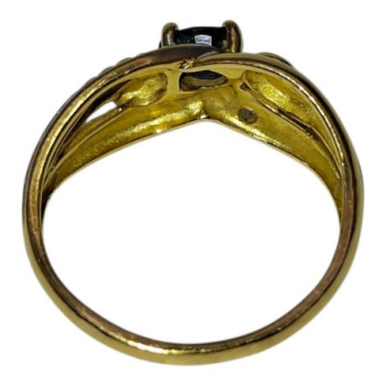 BAGUE OR 18CT +DIAMS 2.44GRS T48