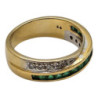 BAGUE OR 18 CARATS - DIAMANTS ET EMERAUDES  - 5.69G - TAILLE 51