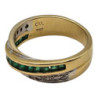 BAGUE OR 18 CARATS - DIAMANTS ET EMERAUDES  - 5.69G - TAILLE 51