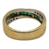 BAGUE OR 18 CARATS - DIAMANTS ET EMERAUDES  - 5.69G - TAILLE 51