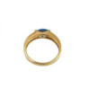 BAGUE PLAQUE OR