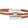 HERMES BRACELET TOURNIS TRESSE VEAU SWIFT MARRON