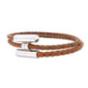 HERMES BRACELET TOURNIS TRESSE VEAU SWIFT MARRON