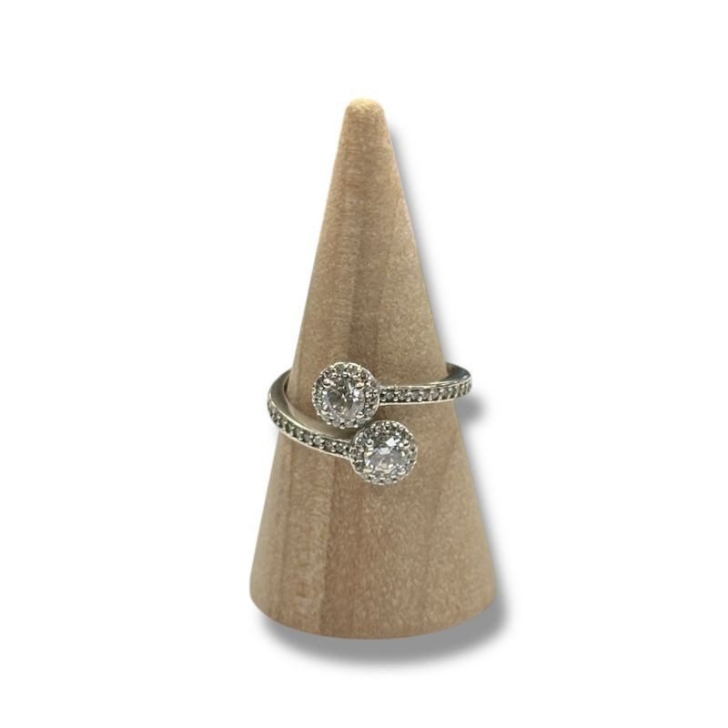 BAGUE OR BLANC 18CT 3.12GRS ZIRCON T.51