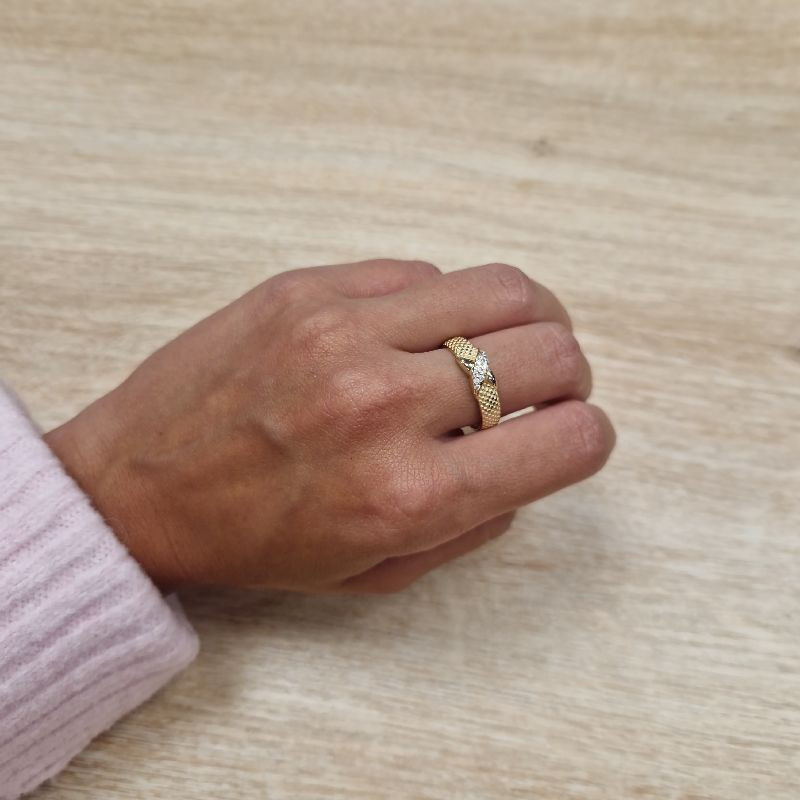 BAGUE OR JAUNE 14CT 2.87GRS T59