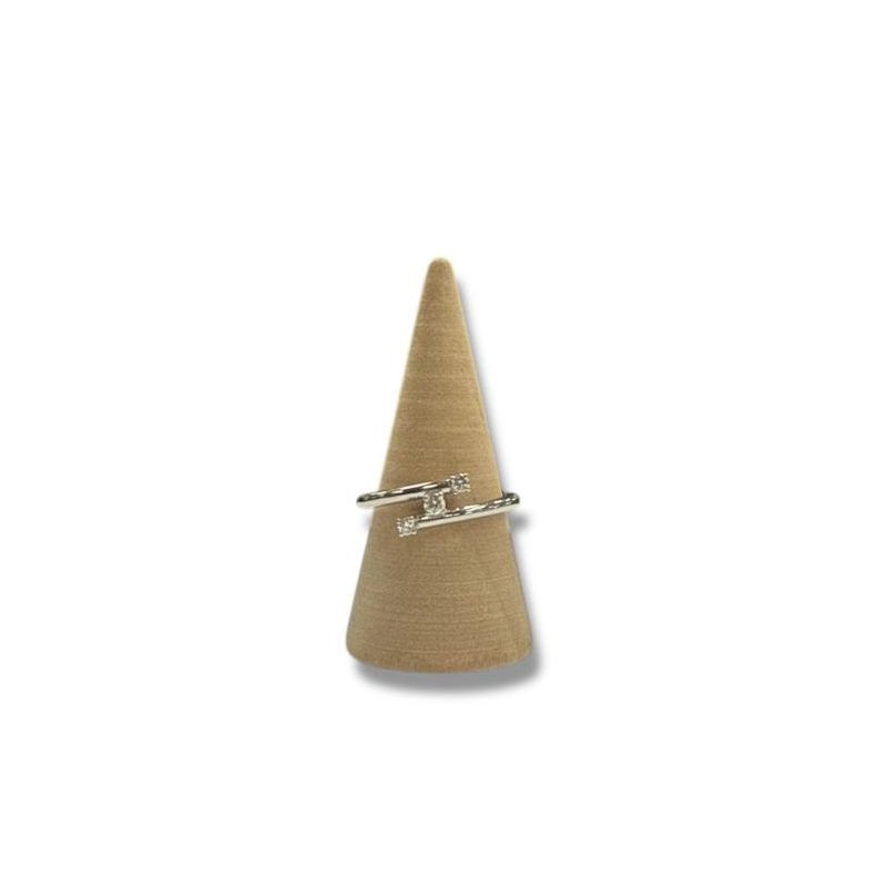 BAGUE OR BLANC 18CT 2,65GRS DTS T55