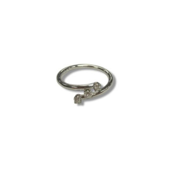 BAGUE OR BLANC 18CT 2,65GRS DTS T55