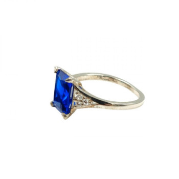 THOMAS SABO 925 BAGUE CRYSTAL BLEU