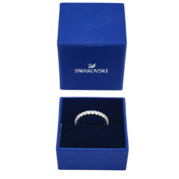 Swarovski Vittore XL White Rhodium Plated Ring - Size 58