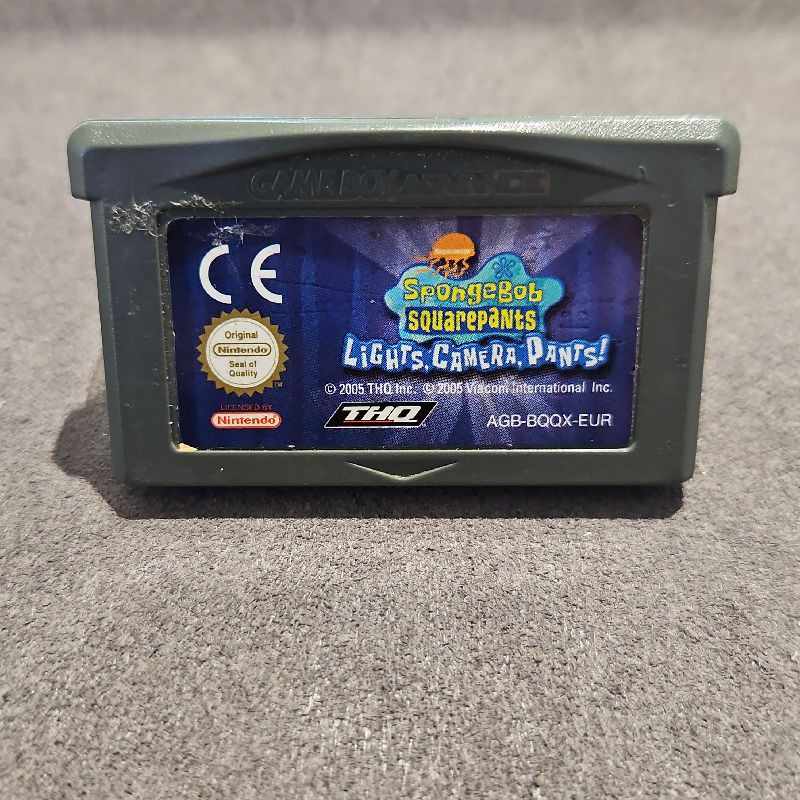 spongebob squarwpants lihgts camera pants gba sans boite