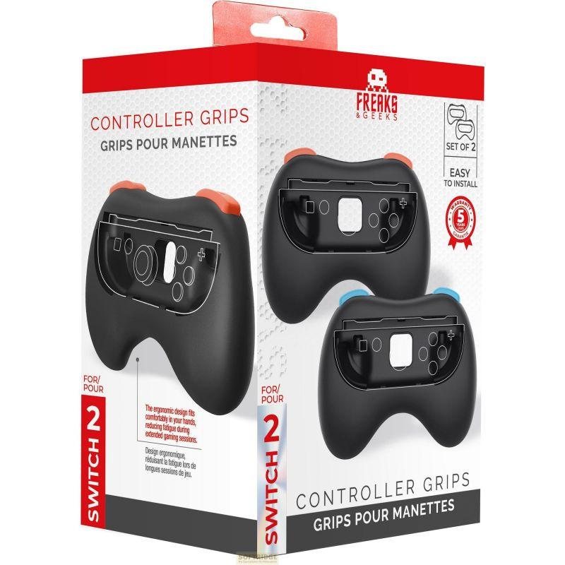 Trade Invaders Pair of Controller Grips - Black - Nintendo Switch 2