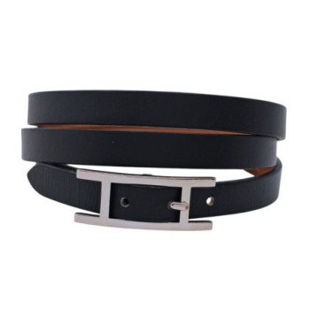 HERMES BRACELET HAPI TRIPLE TOUR NOIR FULL SET