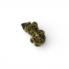 PENDENTIF OURSON OR JAUNE 14CT 2.53GRS PIERRES SYNTHE L2.2CM