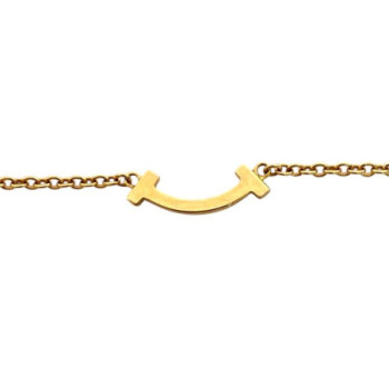 BRACELET TIFFANY  T SMILE OR 18CT ET DIAMANTS 1.64GR
