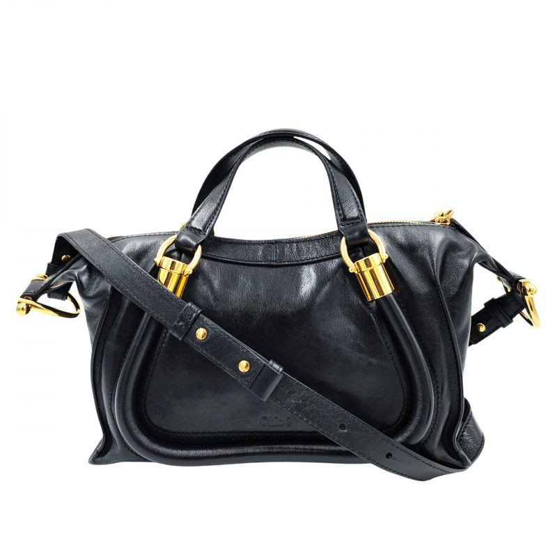 CHLOE PARATY 24 CUIR NOIR