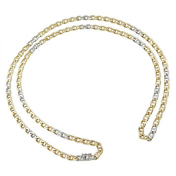 CHAINE OR JAUNE/BLANC 18K 65.31GR 82CM