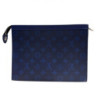 POCHETTE LOUIS VUITTON VOYAGE MM BLEU MONOGRAM ECLIPE