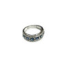 BAGUE OR BLANC 18CT 5.74GRS + DMTS + SAPH T50