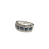 BAGUE OR BLANC 18CT 5.74GRS + DMTS + SAPH T50