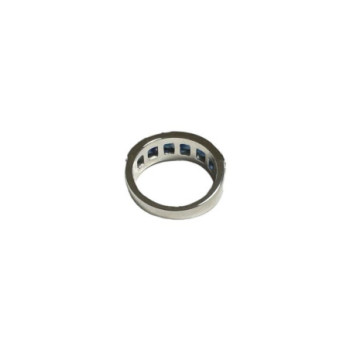 BAGUE OR BLANC 18CT 5.74GRS + DMTS + SAPH T50