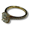 BAGUE OR JAUNE 18CT 3.02GRS DIAMANTS VS2 K 1.70CT T54