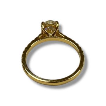 BAGUE OR JAUNE 18CT 3.02GRS DIAMANTS VS2 K 1.70CT T54