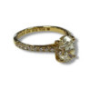 BAGUE OR JAUNE 18CT 3.02GRS DIAMANTS VS2 K 1.70CT T54