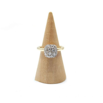 BAGUE POMELLATO NUDO OR ROSE 18CT & DIAMANTS 5.49G T50