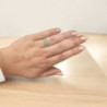 BAGUE MAUBOUSSIN LE PREMIER JOUR OR BLANC 4.41GRS TAILLE 56