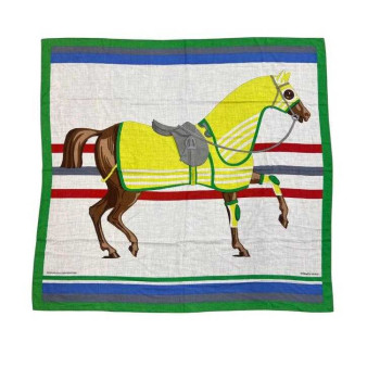 ECHARPE HERMES CHEVAL A LA COUVERTURE