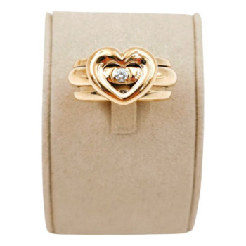 BAGUE PIAGET POSSESSION HEART OR JAUNE 18CT 17.82GR DMT T56